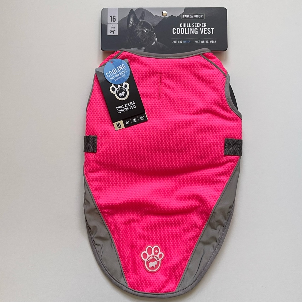Canada Pooch Chill Seeker Cooling Vest - Pink - Size 16